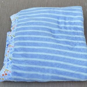 Matilda Jane Blue and White Striped Plush Blanket